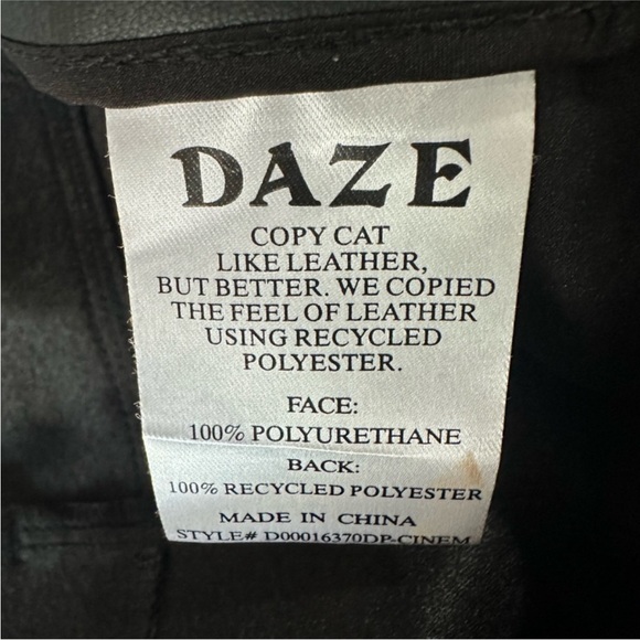 New with Tags DAZE Far Out Faux Leather Wide Leg Pants - Picture 12 of 13